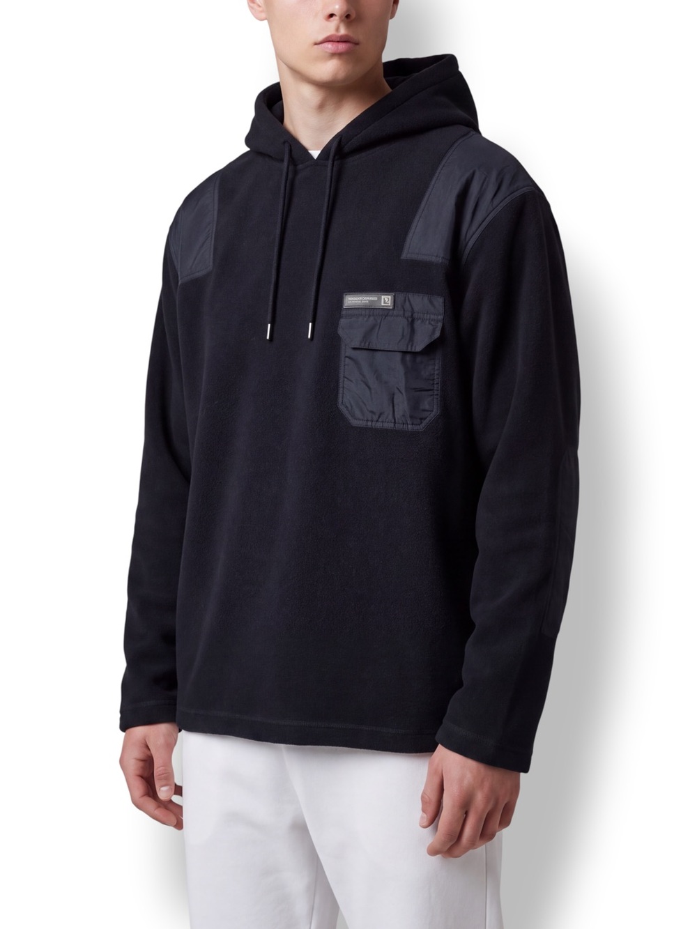 4/$20 Vintage 90s Old Navy Black Fleece Utility Hoodie NWT Deadstock Large